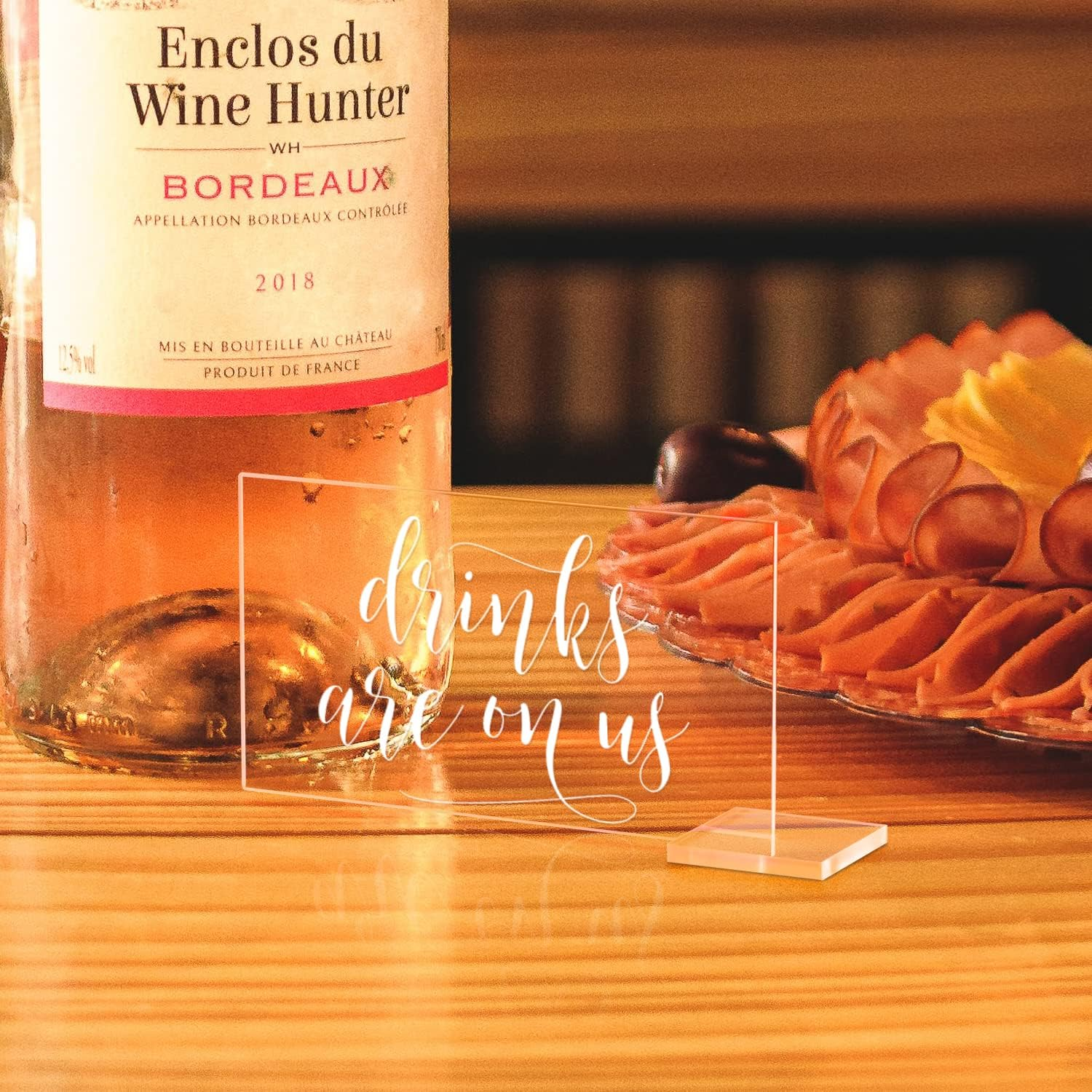 30 Pcs Clear Acrylic Place Cards with Holders, DIY Blank Rectangle Name Cards, Standing Wedding Guest Escort Signs for Party Dinner Table Setting image number 6