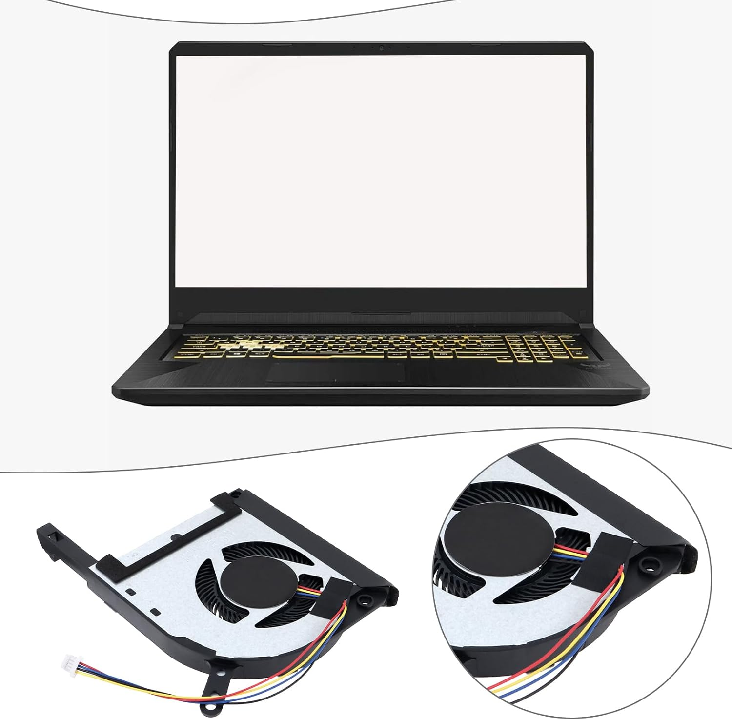 VGOL 1Pair CPU+GPU Cooling Fan Compatible with ASUS TUF FX505DT FX505 FX505DD FX95 FX705DU FX705DD FX705DT FX95G FX86 ZX86 image number 3