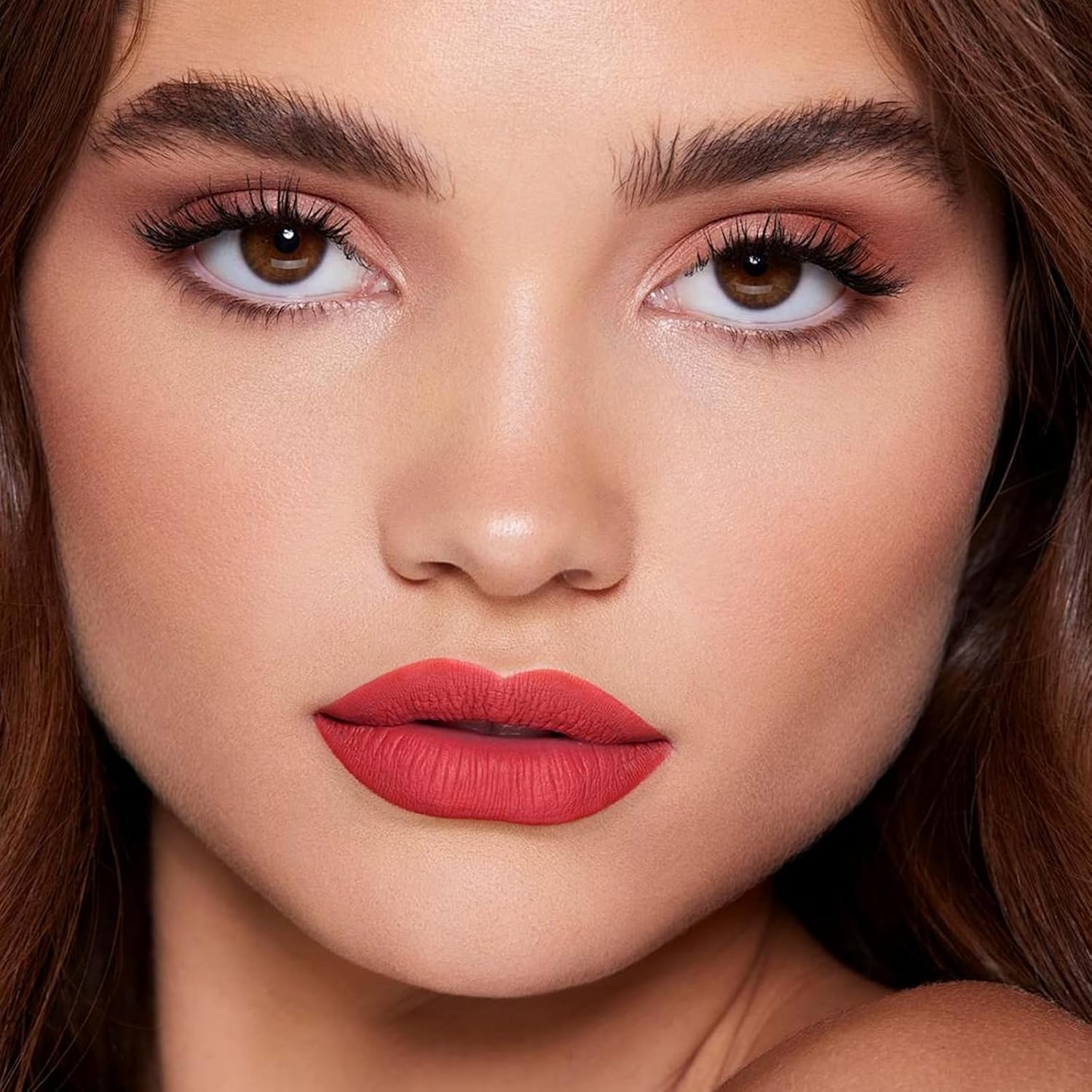 2Pcs Matte Liquid Lipstick and Lip Liner Set,Waterproof Lipstick Shades Set Lip Stain,Long Lasting,Nude Brown Lip Gloss Lip Liner Pencil image number 4