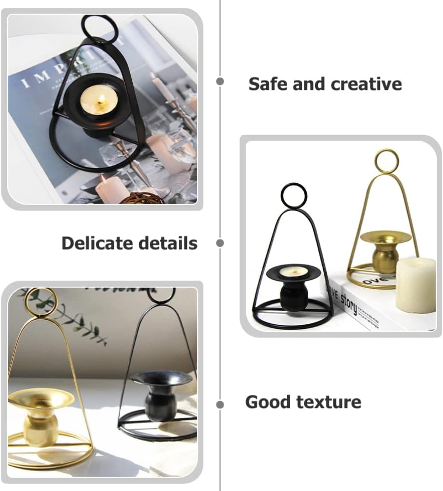 NUOBESTY Candle Stand Iron Candlestick Holder Base Decorative Tabletop Candle Supply