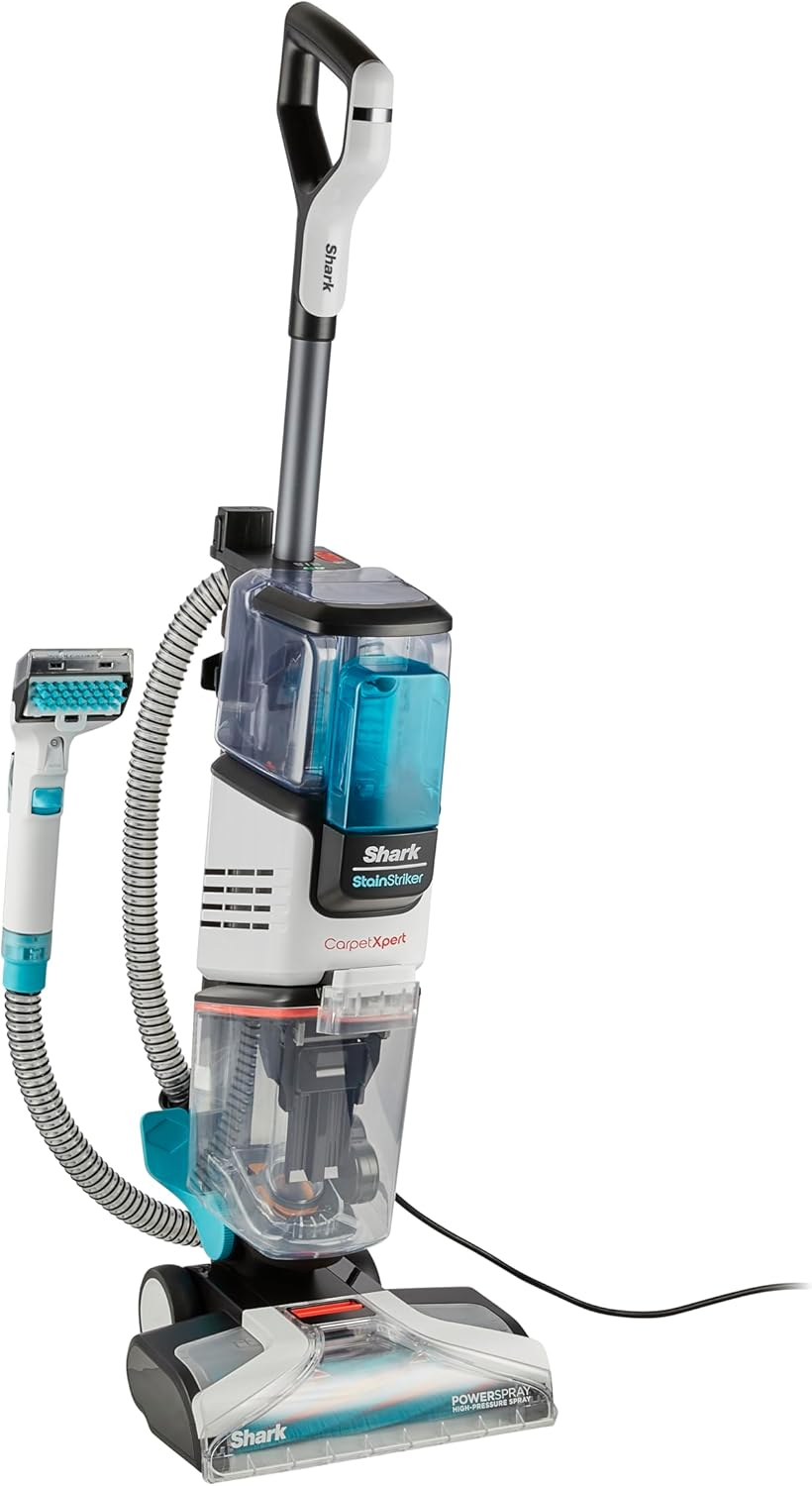 Shark Carpetxpert Deep Carpet Cleaner with Built-In Stainstriker, Portable Upholstery Cleaner, Powerful Dual-Action Stain & Spot Remover, EX200ANZ, White image number 1