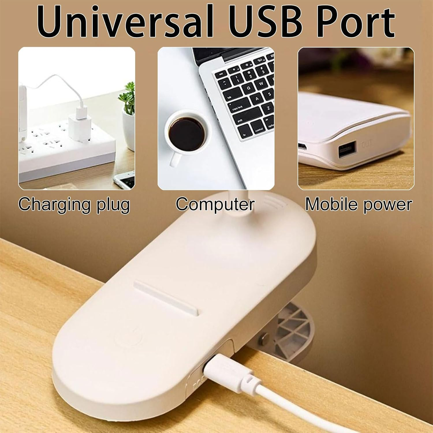 Cerioll Bed Reading Lamp, 360&deg; Flexible Reading Lamp, Dimmable Reading Light with Touch Dimmable, 3 Colour Temperature Modes, Continuous Brightness, Rechargeable, for Studying Work (White) image number 2