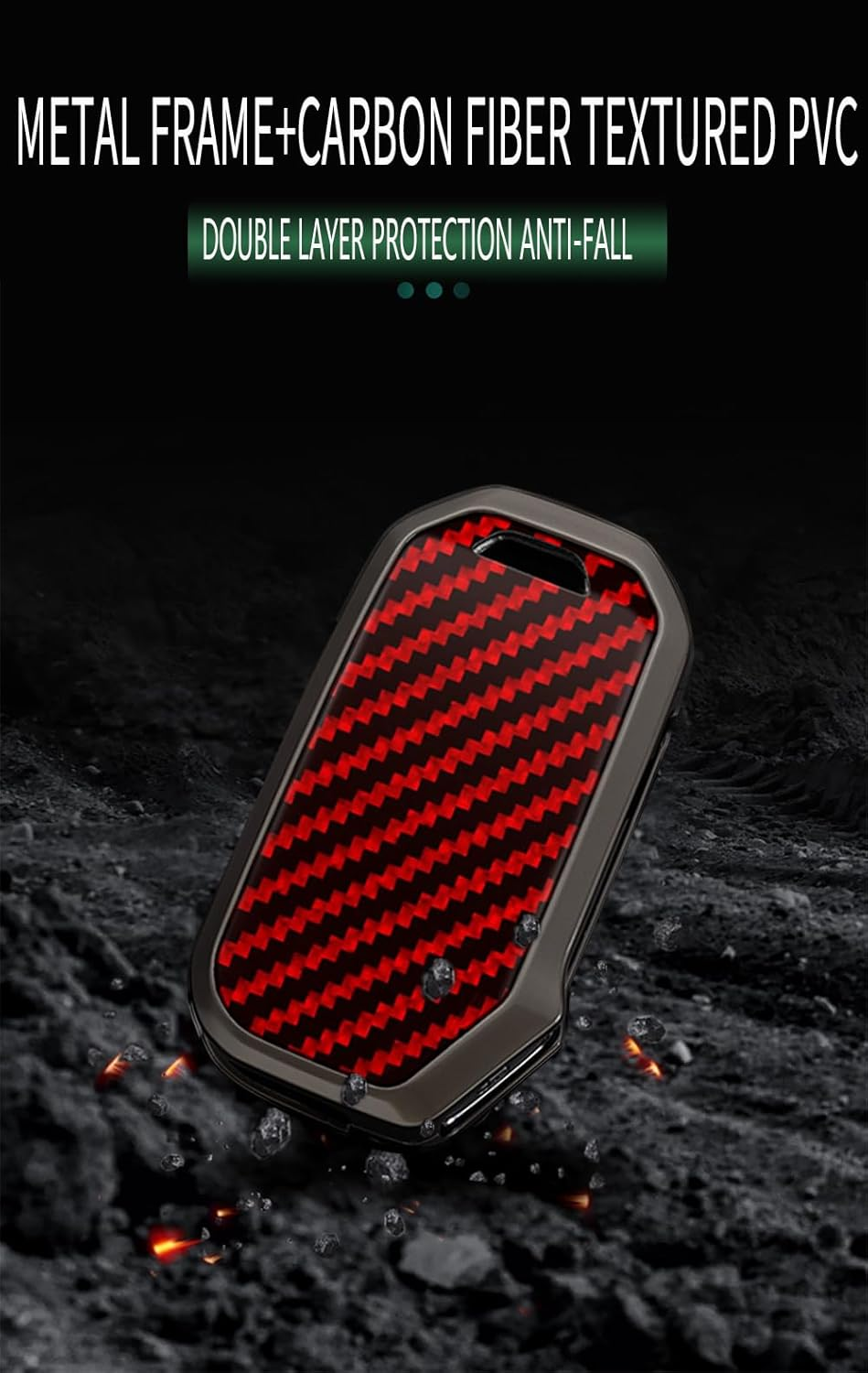 Ontto Alloy Car Key Fob Cover Fit for KIA Sportage R GT Stinger GT Sorento Ceed CD Cerato Forte 2018 2019 Flip Key Case Keyring Smart Key Shell Holder Keychain Protector Accessories Black A image number 1