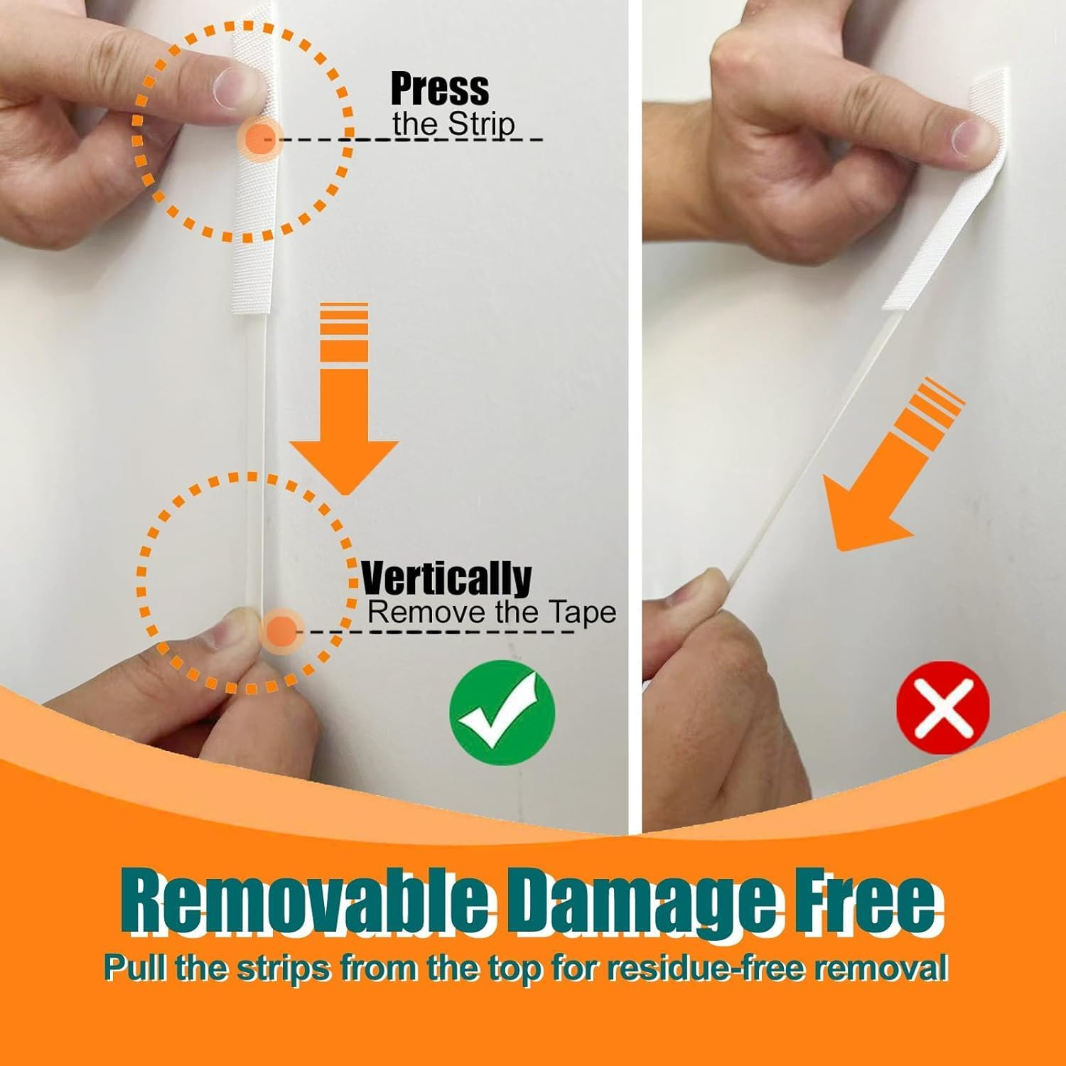 SILHOL 36 Pairs Picture Hanging Strips Heavy Duty, Removable Hook and Loop Tape Picture Hanger Damage Free, for Frames, Art and Photos, 3 Sizes image number 3