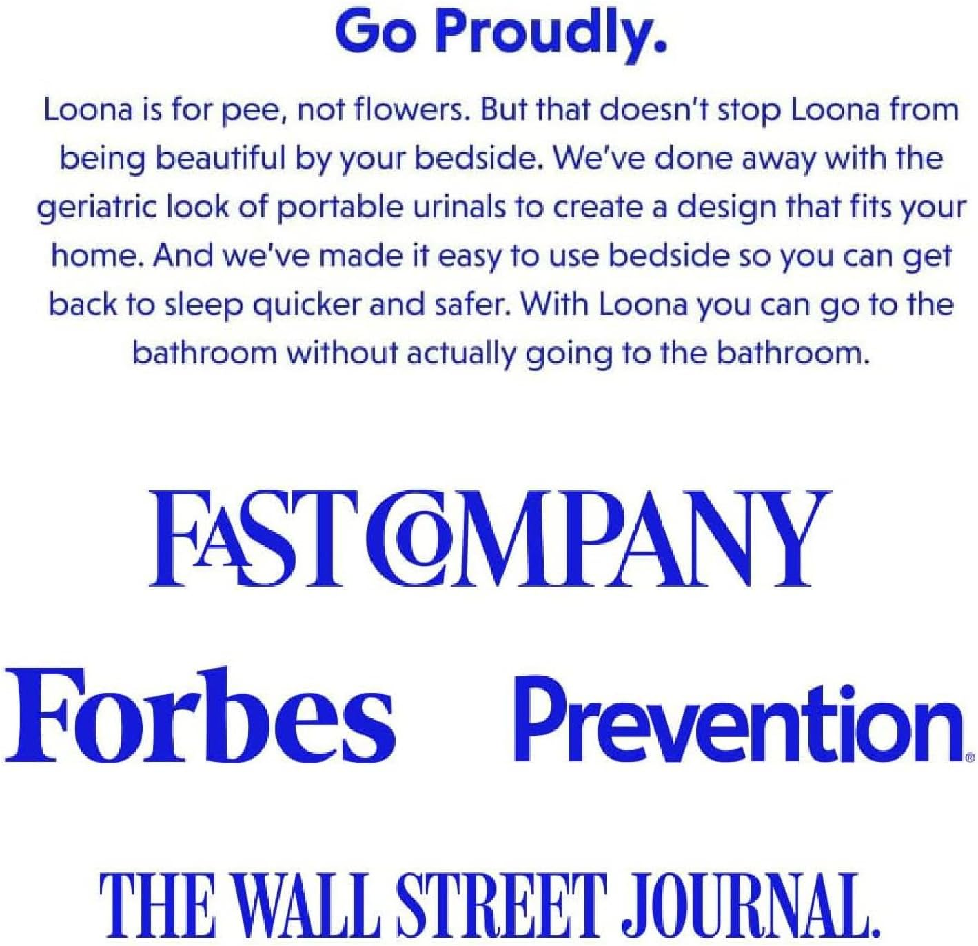 Loonago Female Urinal &ndash; Portable, Odor-Blocking, Leakproof Pee Bottle &ndash; Discreet Bedside & Travel Toilet for Women - Road Trips, Camping and Post Surgery &ndash; FSA/HSA Eligible (Blue)