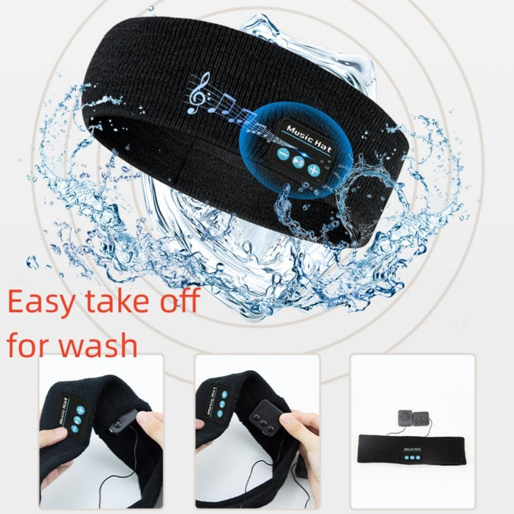 Frafuo Music Bluetooth Headband Headphones- Noise Cancelling Headphones for Sleeping Headphones-Running Headphones Sport,Sleep Headphones Wireless Bluetooth (Grey)