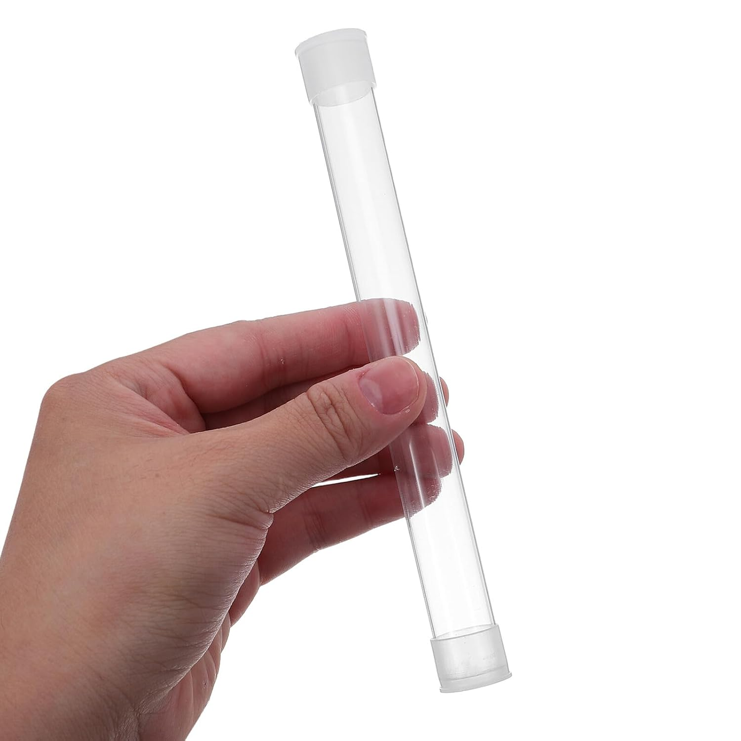 10Pcs Thermometer Protective Case Plastic Tube Portable Needle Organizer for Travel Home Clinic Safety Storage