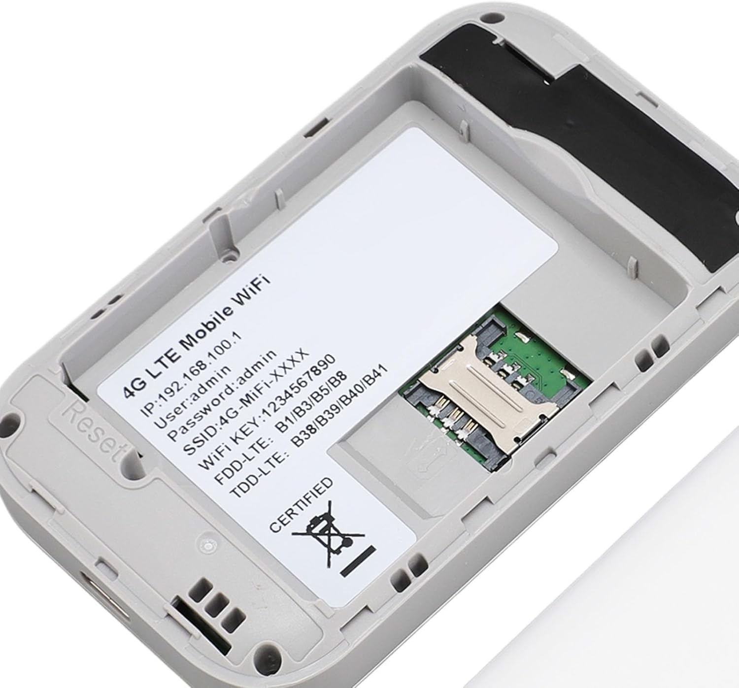 4G LTE Pocket Wifi,4G Router with Sim Card Slot,300Mbps High Speed,4G Mobile Wifi Router for Mobile Phone Laptop Tablet image number 4