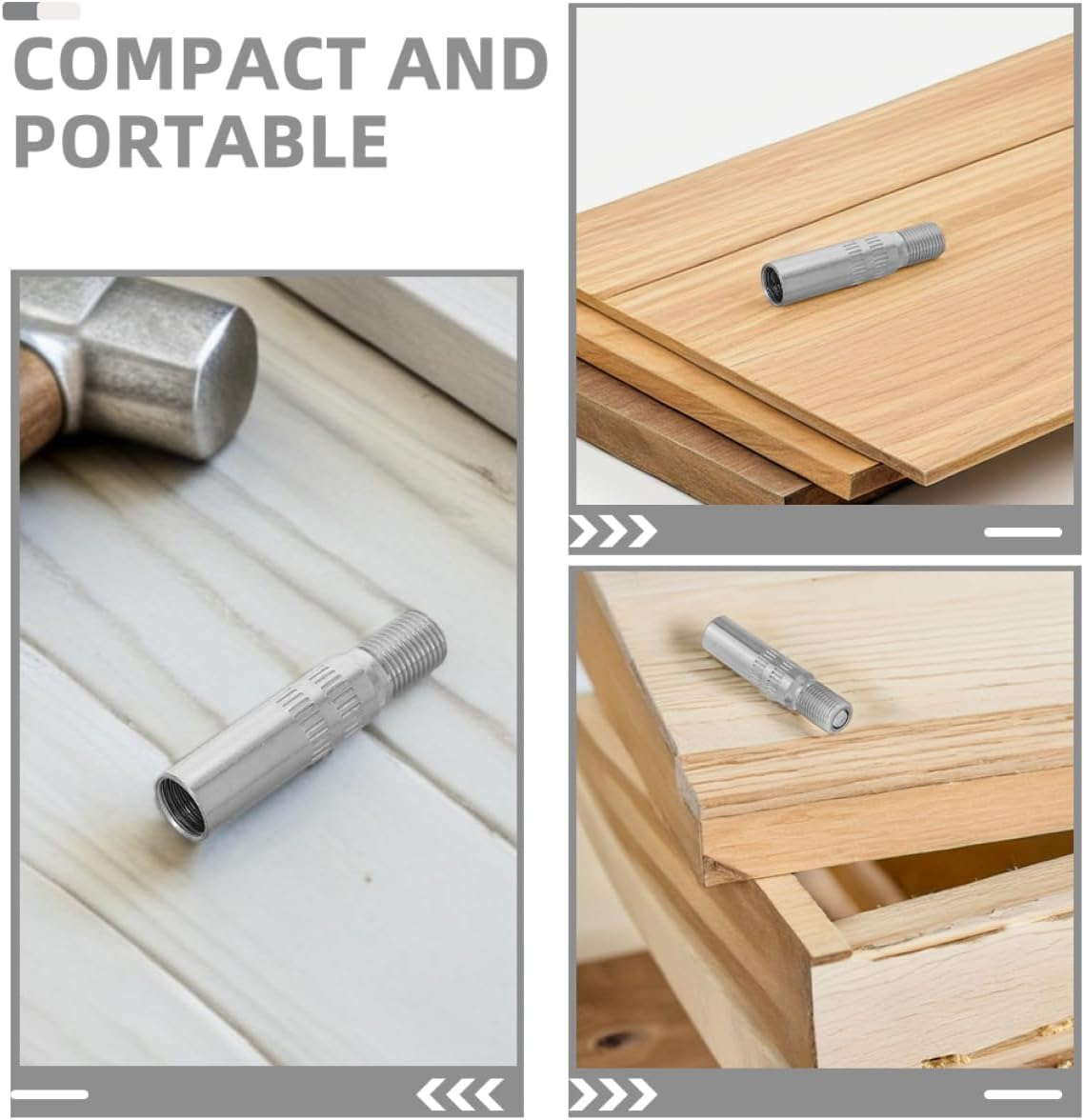 Sosoport 4Pcs Copper Chrome Tire Valve Stem Extenders for Easy Inflation Compatible Dual Wheels Sturdy Automotive Accessories image number 3