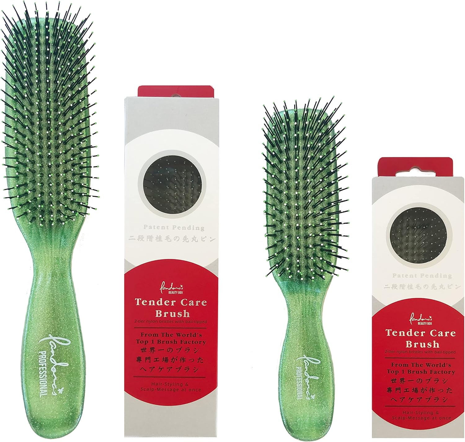 18131A Hair Brush, Scalp Massage Brush & Styling, Glossy, Argan Oil, Large, 9.4 Inches (24 Cm) image number 1