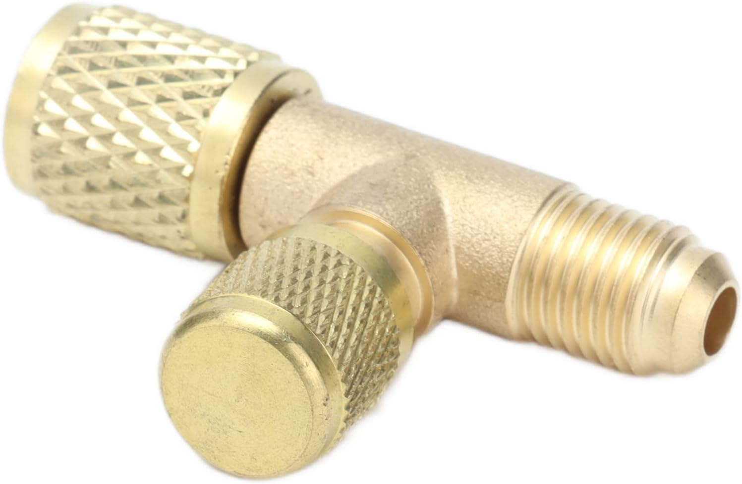 1/4SAE Exhaust Valve, Refrigerant Pressure Bleed Valve, Air Conditioning Refrigeration Adapter Valve for R22 R12 R134 image number 2