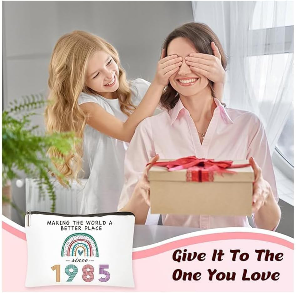 Reversible Printed Rainbow Makeup Bag Waterproof,-&ldquo;Anticipation Is the Most Beautiful Joy&rdquo;-Best Gifts for Women 40Th Birthday - 2009 image number 4