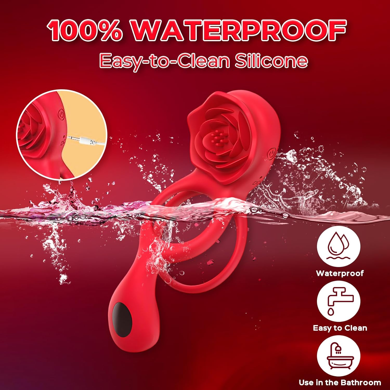 ZEZELIFE 9 Vibration Modes Vibrating Cock Ring with Clitoral Stimulation, 4 in 1 Erotic Toys for Women, Vibrating Sex Ring for Couples, Men'S Testicle Massager, Waterproof Rechargeable Sex Toys for Adults image number 2