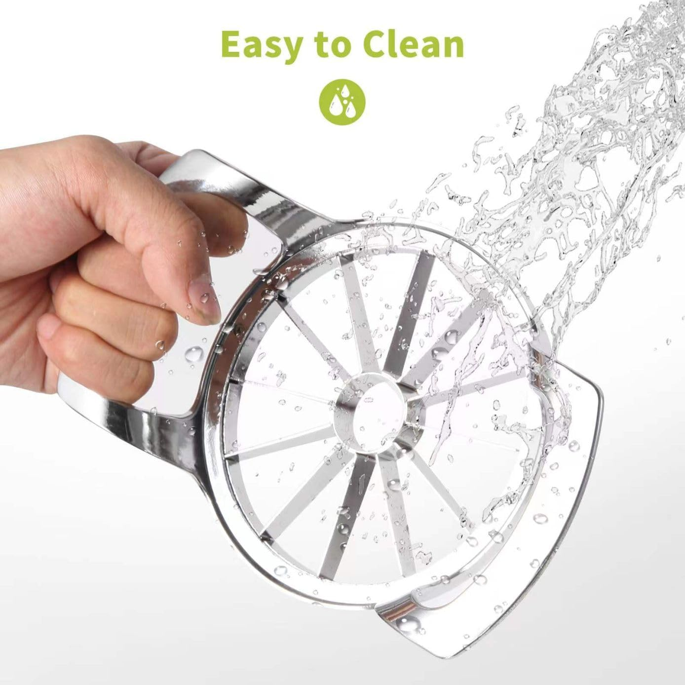 Apple Slicer,12-Blade Extra Large Apple Corer,Easy to Use, Time-Saving, Heavy Duty Stainless Steel Apple Cutter and Divider image number 6