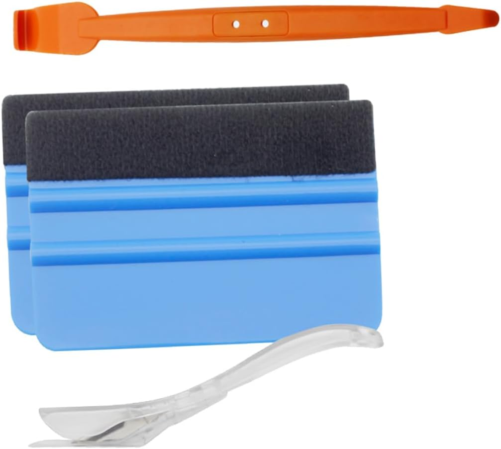 BCOATH Film Tint Tools Kit Automotive Wrapping Tools Car Sticker Installation Kit Retractable Handle Felt Squeegee image number 4