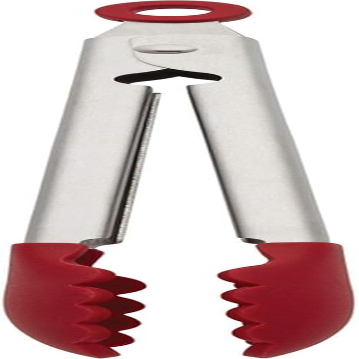 Kitchenaid Silicone Stainless Steel Tongs, 12 Inch, Red image number 3