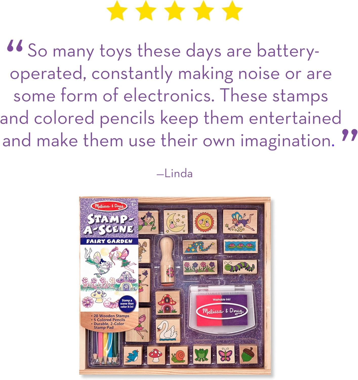 Melissa and Doug - Stamp a Scene - Fairy Garden image number 1