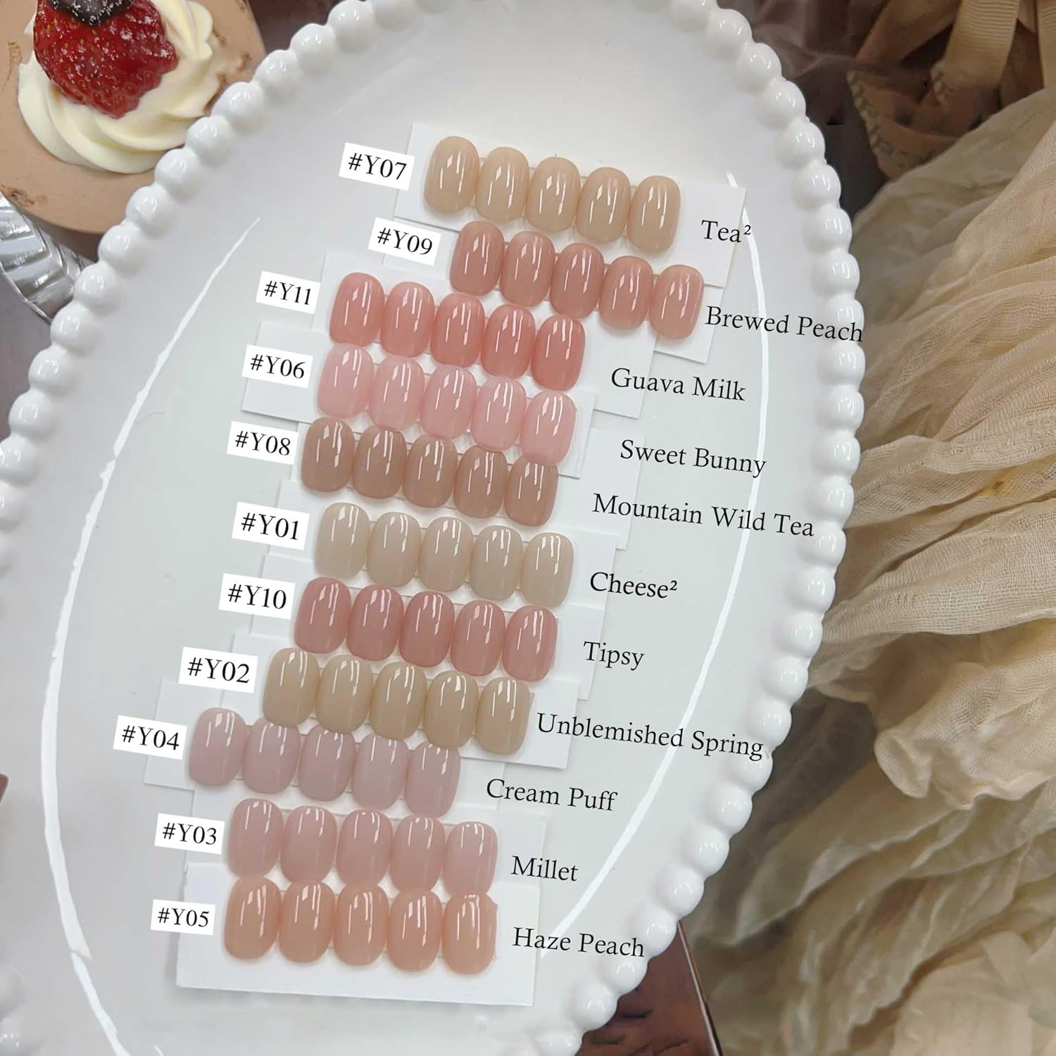 ADHERE 11Pcs Nude-Pink Kit with Nail Brush, UV LED Gel Nail Polish, Soak off Nail Varnish Gel Polish for Manicure Salon DIY Design at Home - Classic Black  White Collection image number 5