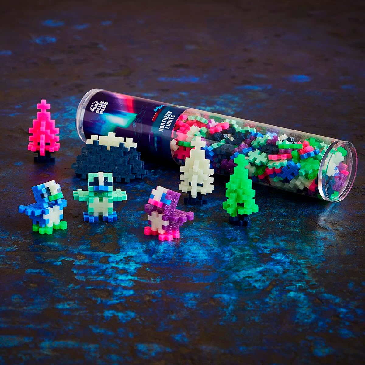 Plus-Plus 4332 Ingenious Construction Toy, Colour Mix Northern Lights, Creative Building Blocks Tube, Building Block Set for Children from 5 Years, 240 Pieces