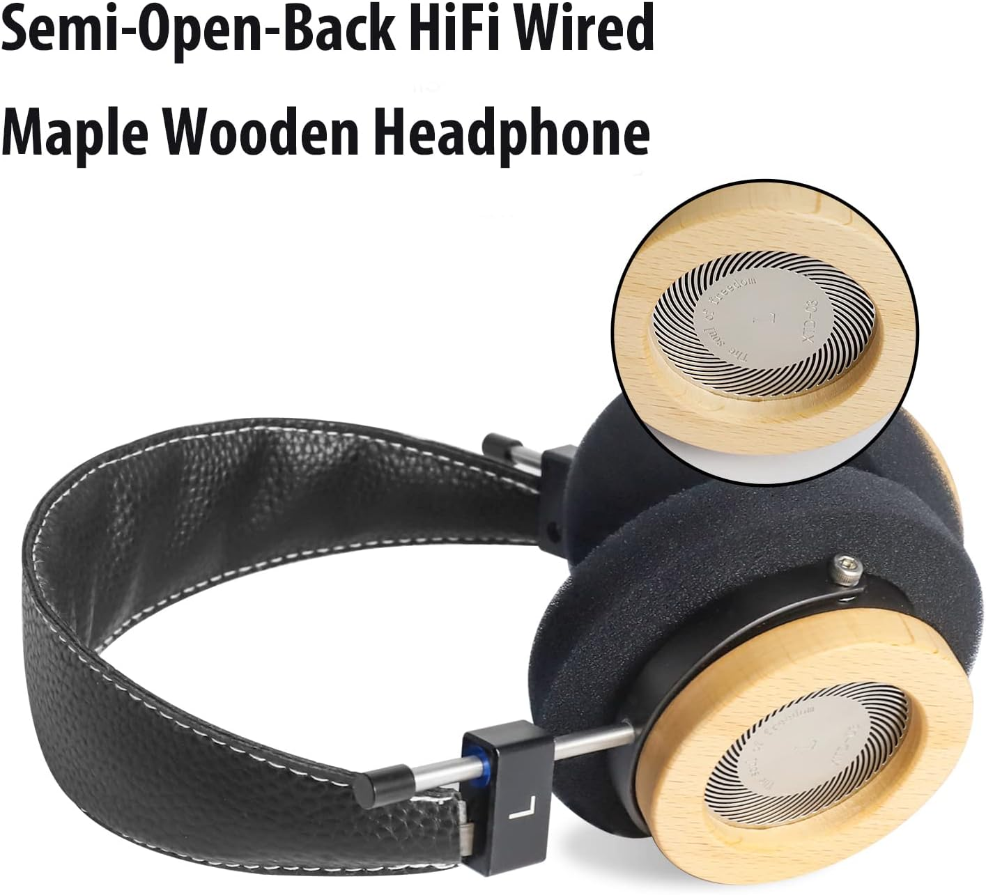 OKCSC WTD-3 Open-Back Headphones with Clear and Transparent Sound Quality Superior Sound with 40Mm Unit &ndash; Compact, Foldable&Lightweight Design Wired On-Ear Headphones Good for Listening to Soft Music image number 5