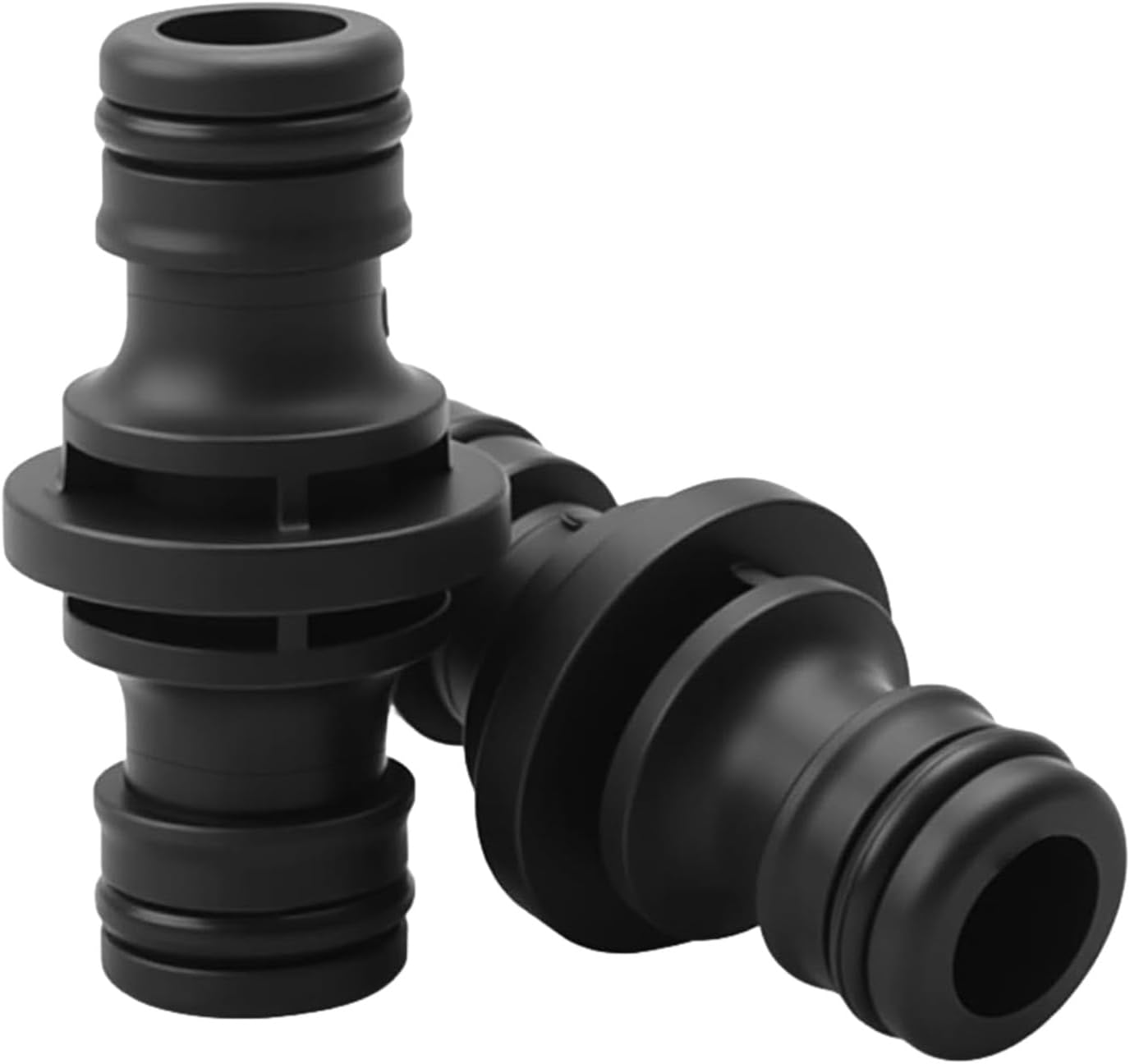 Gardena Hose Connector, Connection Part for Secure Hose Connection, Hose Connector, 1/2 Inch, Double-Sided Hose Coupling, for Garden and Home Hose, Black, Pack of 2 image number 4