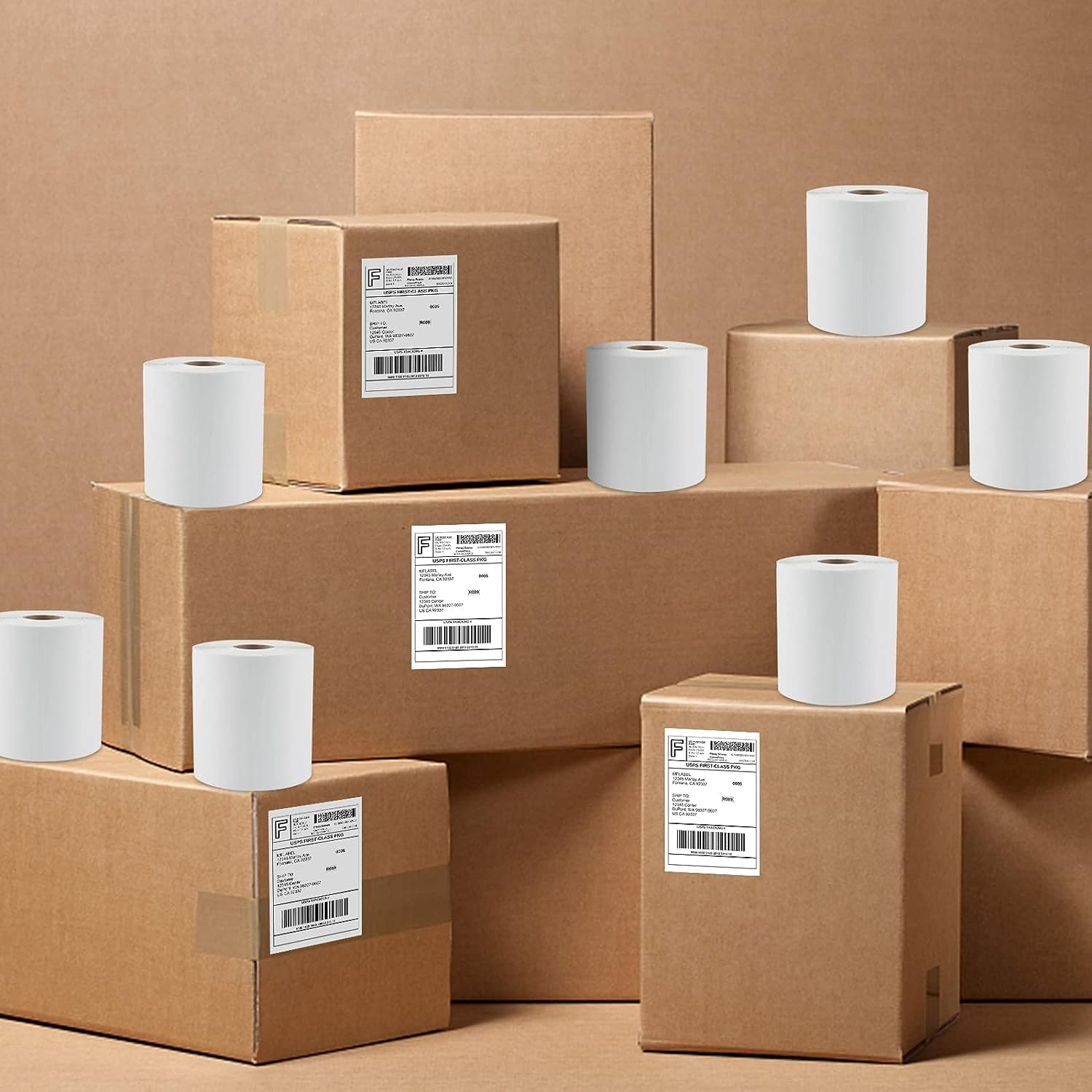 Direct Thermal 4X6 Labels Roll 100X150Mm Aramex AUSPOST Eparcel Shipping Label 1 Rolls 350 Labels image number 1