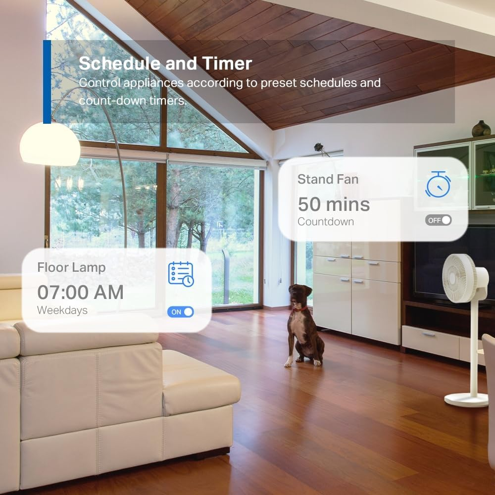 Tapo Tp-Link Smart Wi-Fi Power Strip, Smart Home Safety Protection, Energy Saving, 18W Fast Charging, USB-C, USB-A, Individual Control, APP & Voice Control, Schedule & Timer, Away Mode (Tapo P300) image number 2