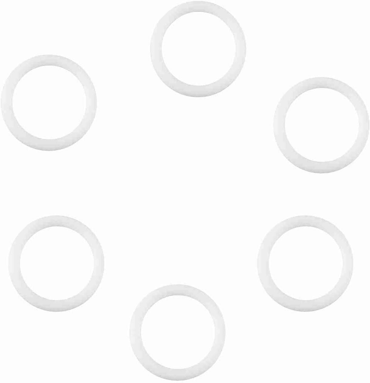 Silicone Dummy Pacifier Clips, 20 Pieces, O-Rings, Gender Neutral Baby Pacifier Chain Holder, White image number 3