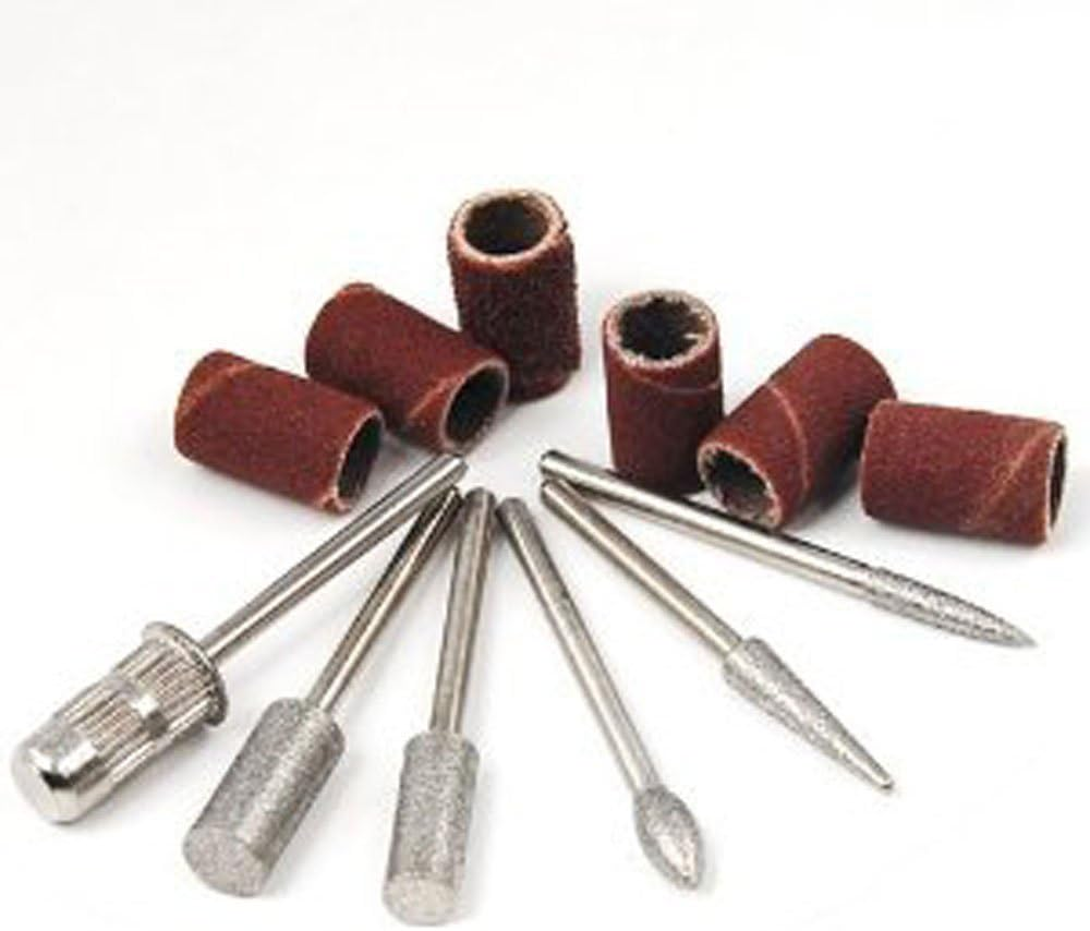 ZXUY 6Pc Nail Drill Bits for Machine Replacement 3/32" Shank Size Acrylic Art