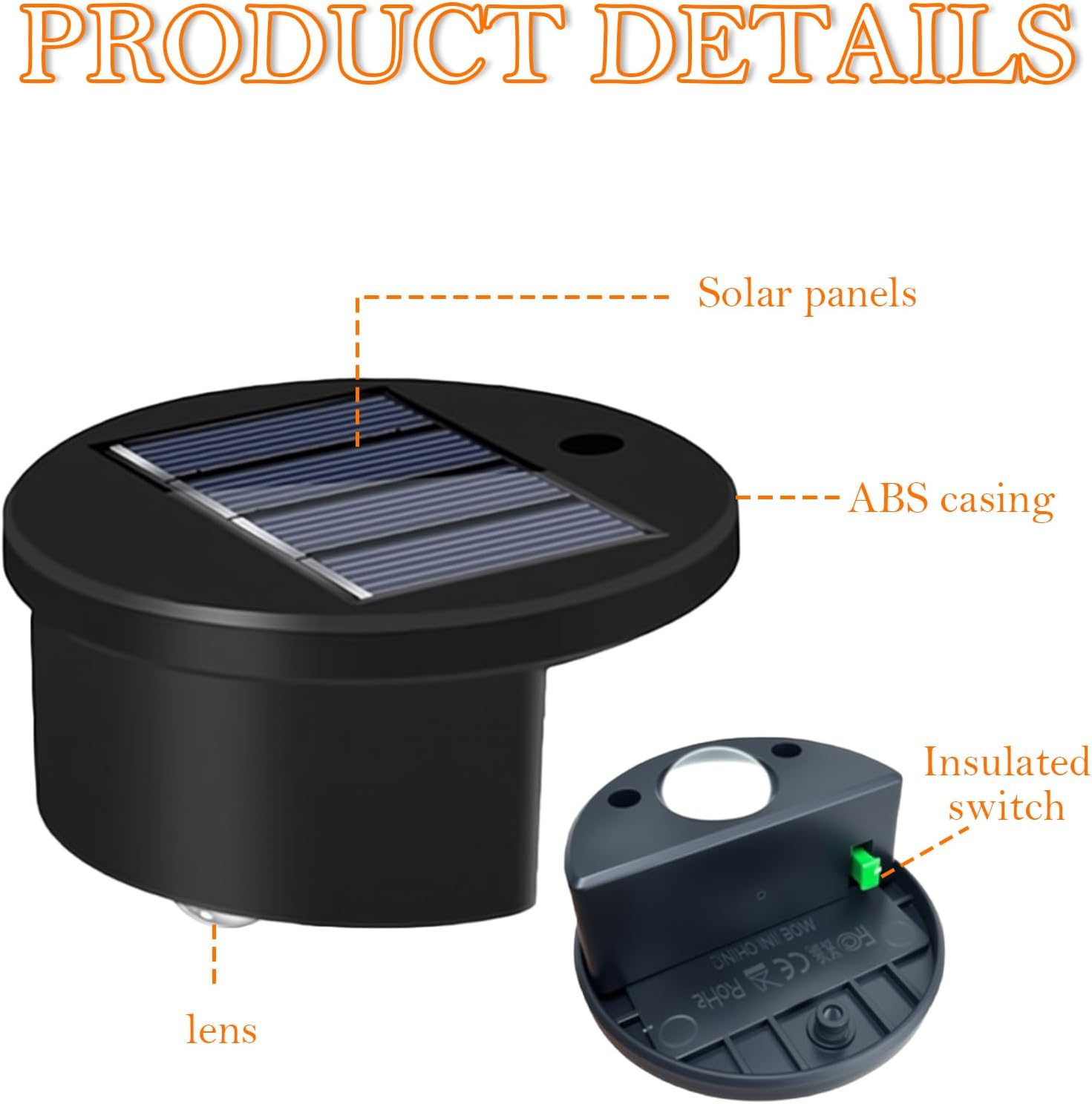 Taimeimao Solar Pool Lighting, 6 Pieces Solar Pool Lighting, LED Pond Lighting, Waterproof Pool Light, Multicoloured Pool Accessories, for Swimming Pool, Fence, Yard, Patio, Outdoor Decoration image number 4