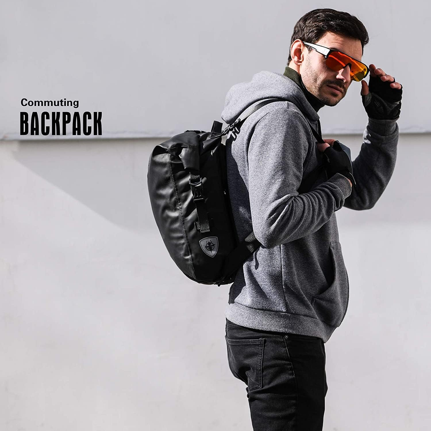 Rhinowalk Bike Pannier Bag, Waterproof Rack Bicycle Bag 20L, Bike Bag Shoulder Bag Laptop Pannier Backpack Professional Cycling Accessories-Black image number 4