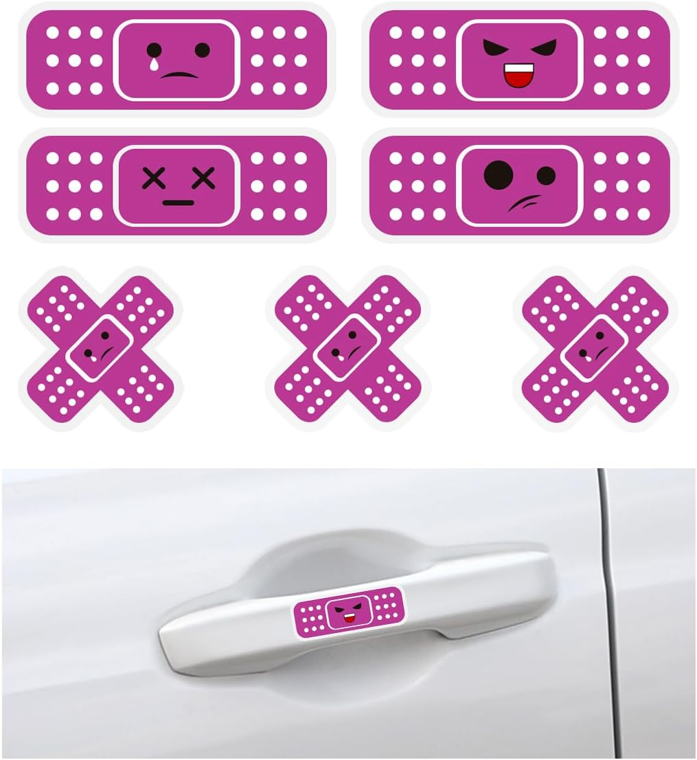 Large Bandage Vinyl Decal for Car, Funny Bandaid Stickers for Cars, Dent and Scratch Cover Sticker, Giant Car Bumper Sticker for Truck SUV Boat Window, Car Accessories (Red)