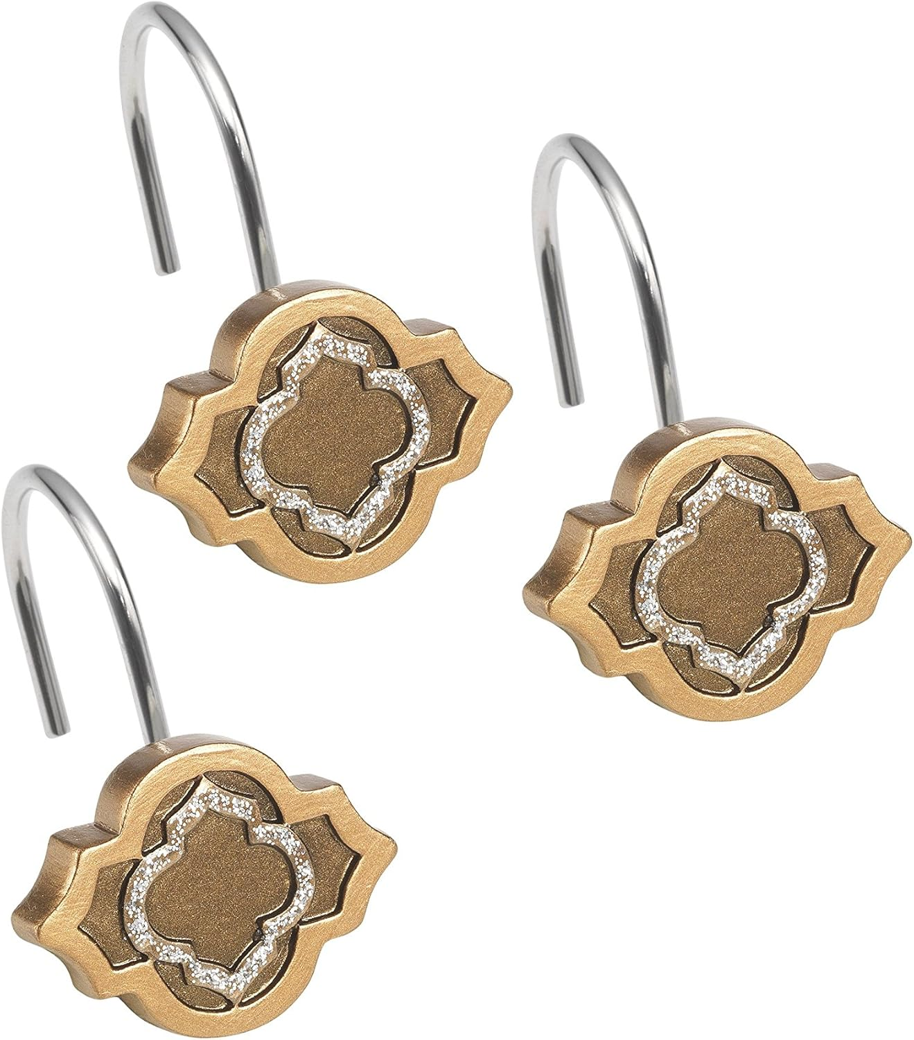 Popular Bath Contour Bath Rug, Spindle Collection, 23" X 10.5", Gold