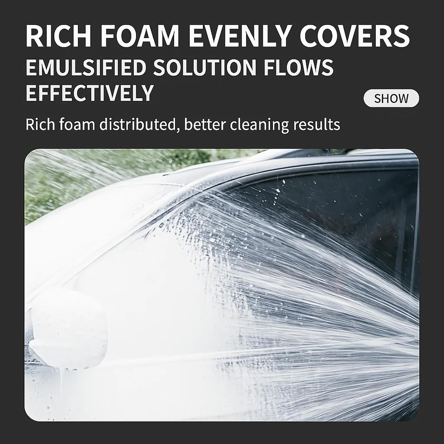 Car Wash Foam Sprayer, Adjustable Foam Cannon with 360&deg; Rotating Nozzle, Quick-Connect & Soap Dial for Thick Suds, Cars, Windows, Roof Cleaning, 1L image number 1