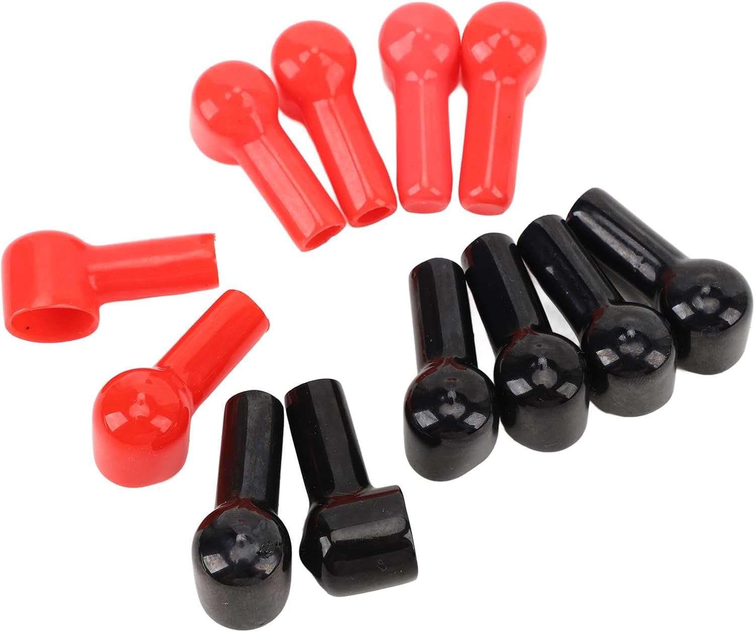12Pcs Battery Terminal Cable Lug Cover Cap, Insulating Boot Set, Easy Installation, Long Lasting Use, Includes 6 Red 6 Black, for Almost Any Application and Vehicle image number 6