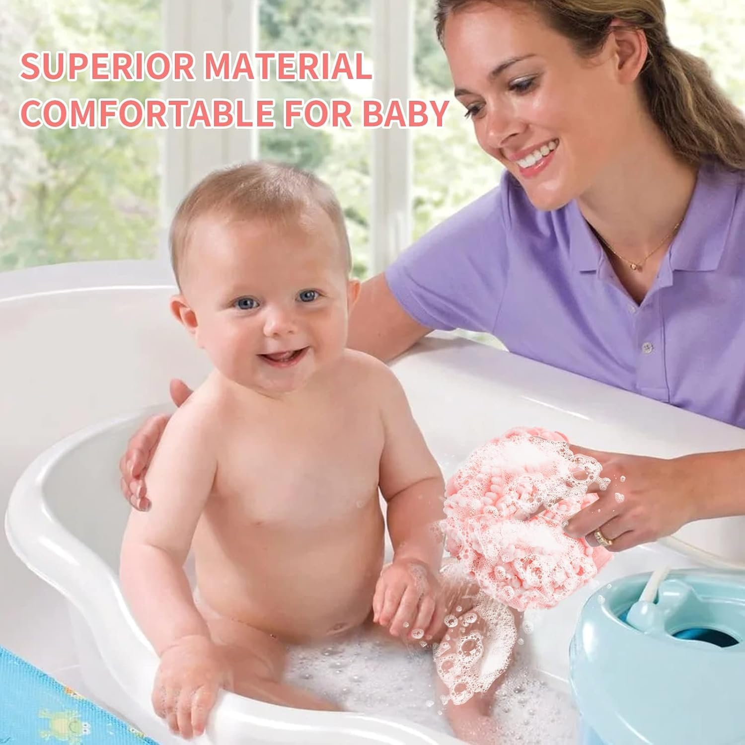 Bath Shower Sponge Soft Mesh Poufs Shower Loofah Ball Body Wash Scrubber Bath Sponge for Women and Men Soothing Face & Body Exfoliator (2Pcs 60G Luxury) image number 5