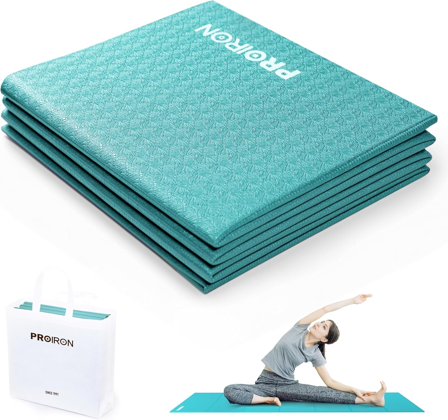 PROIRON Foldable Yoga Mat - Travel Folding Yoga Mat Lightweight, Anti-Slip,And Easy to Carry to Class Beach Park Tear Resistant Travel Picnics 2Mm/4Mm image number 6