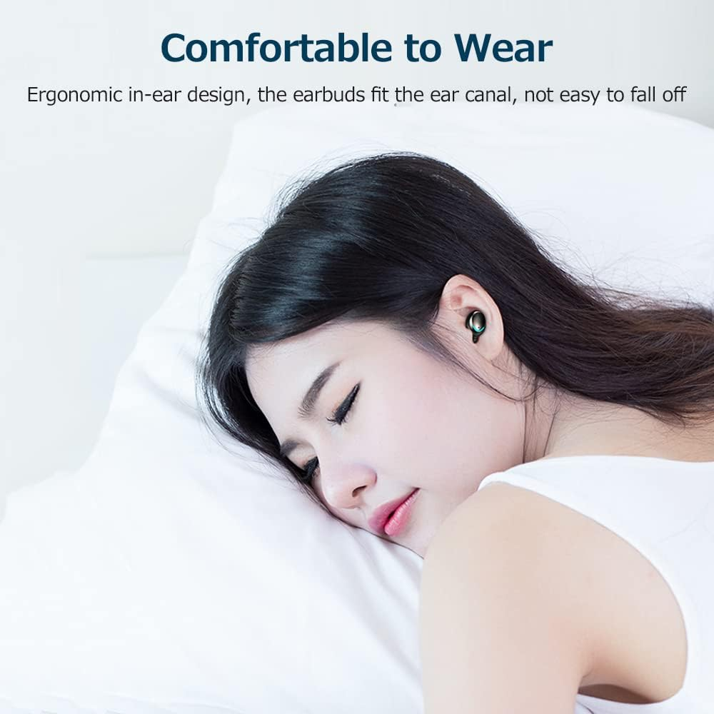 Sazak True Wireless BT Headphone In-Ear Sports Earbuds with LED Battery Display Screen Smart Touch Control Power Bank Function Black image number 5