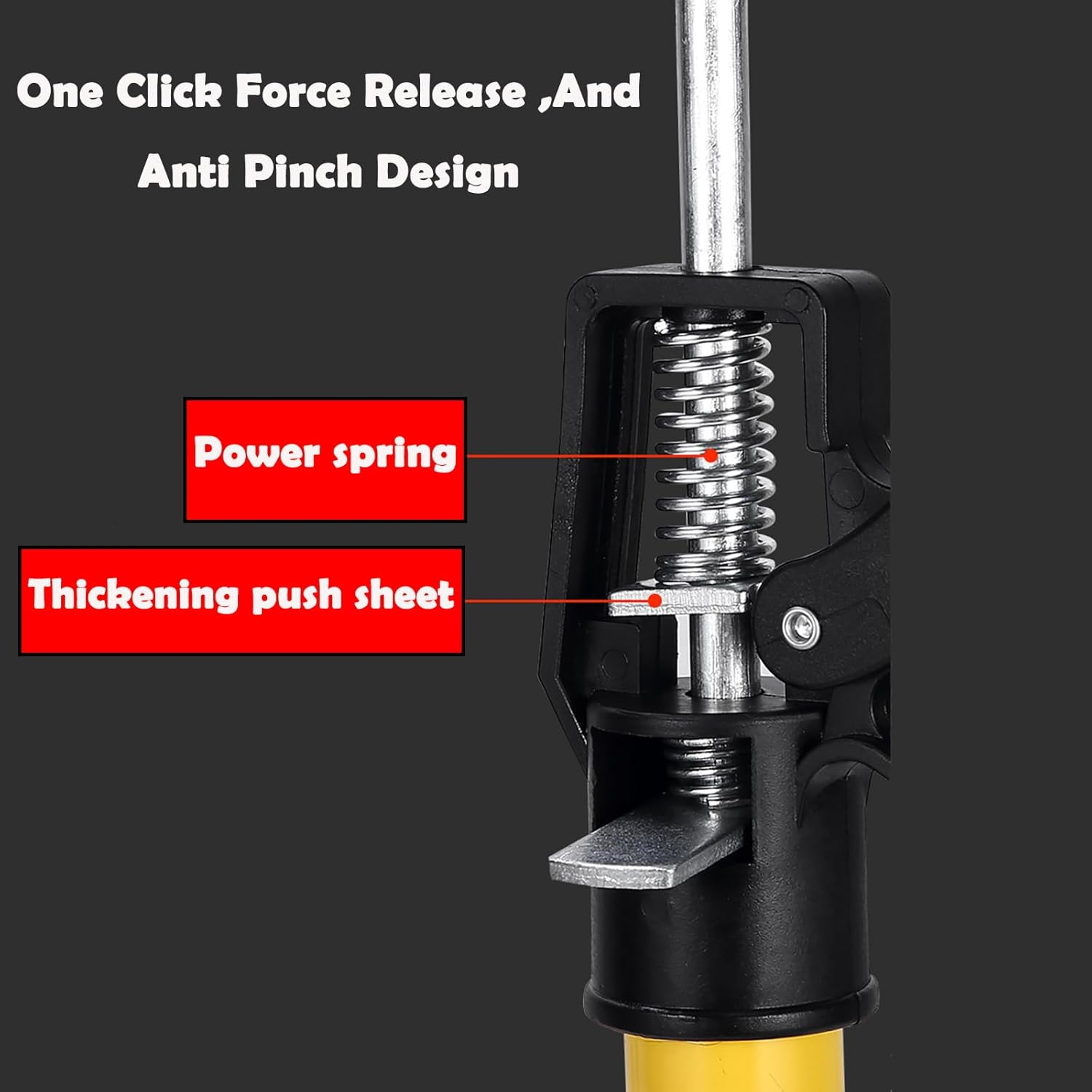 2 Pack Cabinet Jack, 50-115Cm Cabinet Jack Support Pole, Cabinet Steel Telescopic Quick Support Rod, 3Rd Hand Support System for Upper Cabinet Installation, Supports up to 40 Kg (Yellow) image number 1