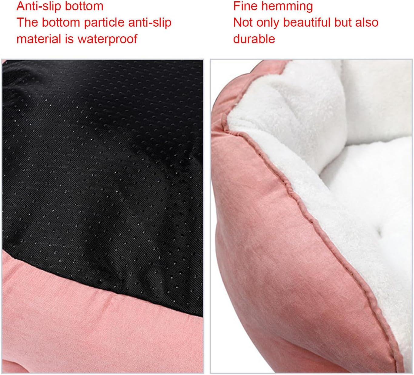 Cat Bed for Indoor Cats,Medium Large Cats Cave Bed,Machine Washable Slip Resistant Bottom,Ultra Soft Plush Cushion,C-53 * 63 * 20Cm image number 5