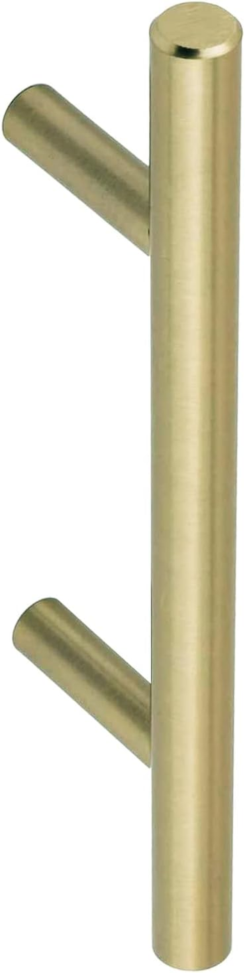 Amazon Basics Euro Bar Cabinet Handle (1/2-Inch Diameter), 5.38-Inch Length (3-Inch Hole Center), Golden Champagne, 25-Pack image number 4