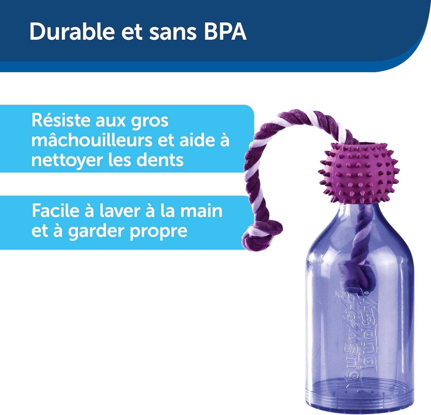 Petsafe Busy Buddy Tug-A-Jug Interactive Meal Dispensing Dog Toy, Purple, Medium/Large image number 3