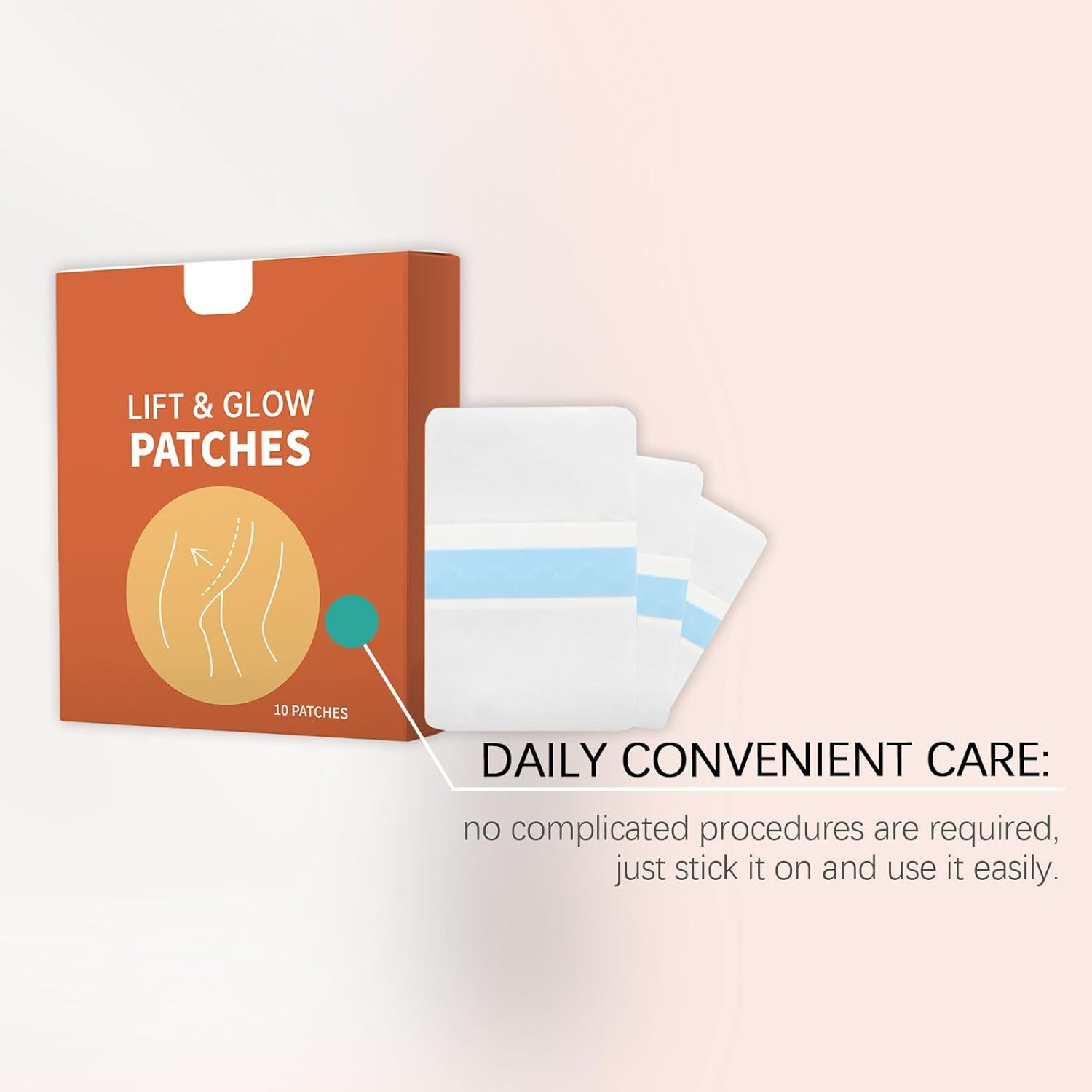 Thigh Lift Tape &ndash; Waterproof & Sweat-Proof Invisible Instalift Patch for Legs, Stomach, Thighs, Arms | Firming Body Tape for Women & Men, Nip Lift and Glow Patches for Sagging Skin (5Box/50Pcs) image number 1