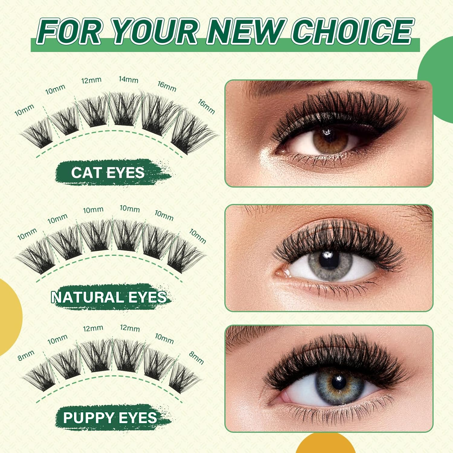 DIY Lash Extension Kit KEYYOU 144Pcs Lash Clusters Eyelash Extension Kit with Mascara Brush Bond and Seal Lash Glue Remover Lash Applicators Lash Brush Clean Pad for DIY Lash Extensions (Y03 Kit) image number 5