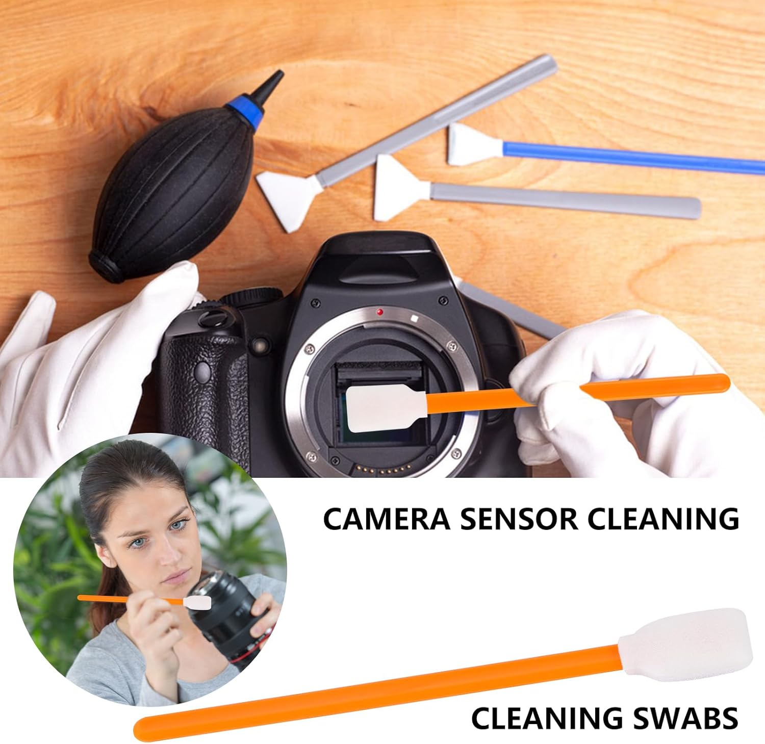 MIDELONG Foam Cleaning Swabs, 5.11" Square Rectangle Cleaning Swab Foam Tips Sponge Sticks for Electronics Camera Optical Lens Inkjet Printers Print Head Optical Equipment, Pack of 30