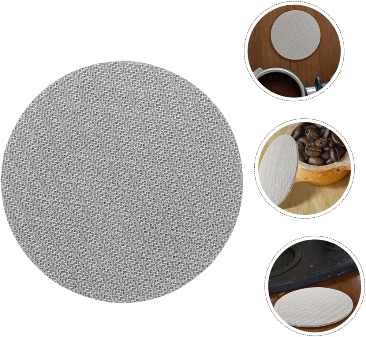Homoyoyo Reusable Stainless Steel Screen for Espresso Machines Filter Mesh Easy to Clean and Install for Mellow and Tea Brewing