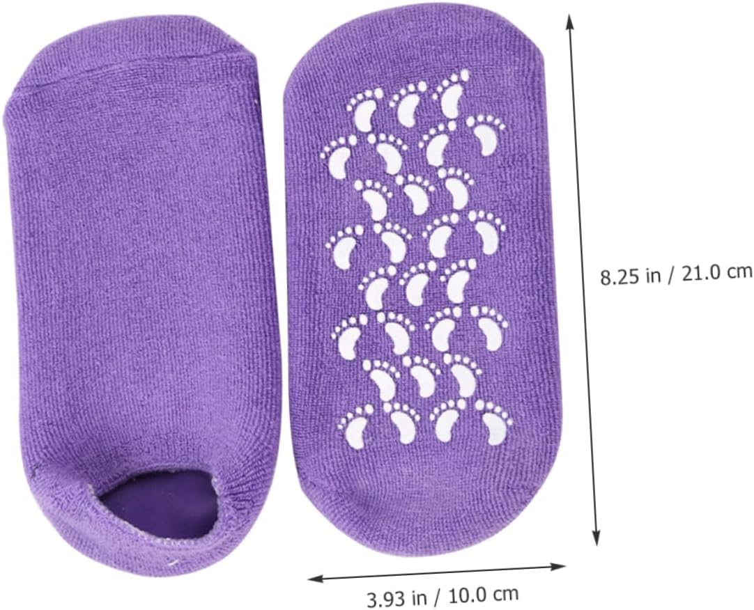 Ipetboom 2Pairs Socks Beauty Salon Gel Socks Essential Oil Care Blister Protection image number 6