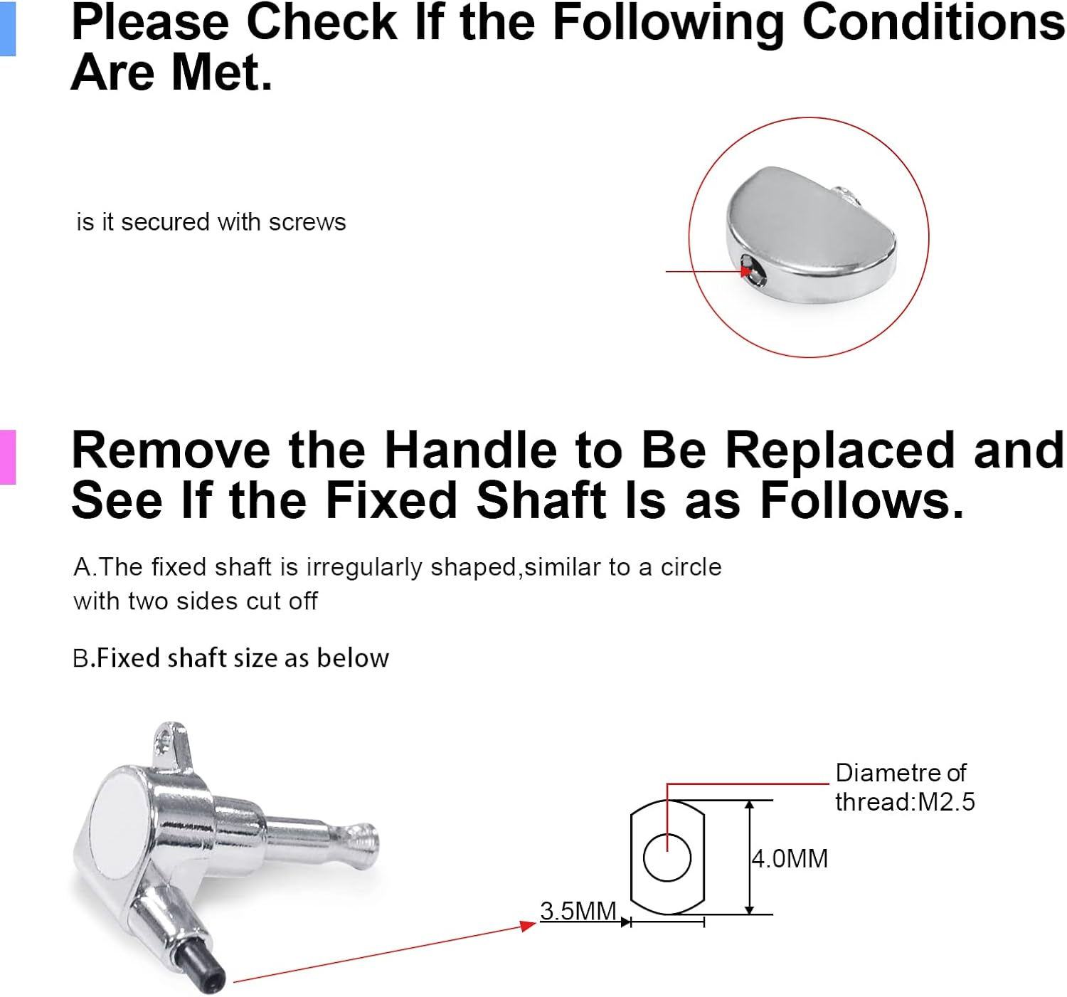 MAXCHEER 6PCS Metal Big Semicircle Guitar Tuning Pegs Tuners Machine Heads Replacement Buttons Knobs Handle (Chrome) image number 5