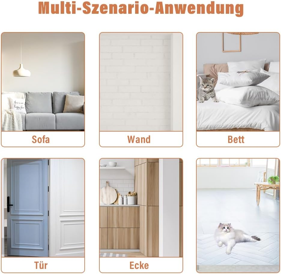 2 Pieces Climbing Cat Scratcher Stickers, Self-Adhesive Scratch Mat Cat Wall, DIY Scratch Mat Cat, Scratch-Resistant Protection, Furniture Floor Protection, Cat Scratching Board (Dark Grey, 30 X 100 image number 2