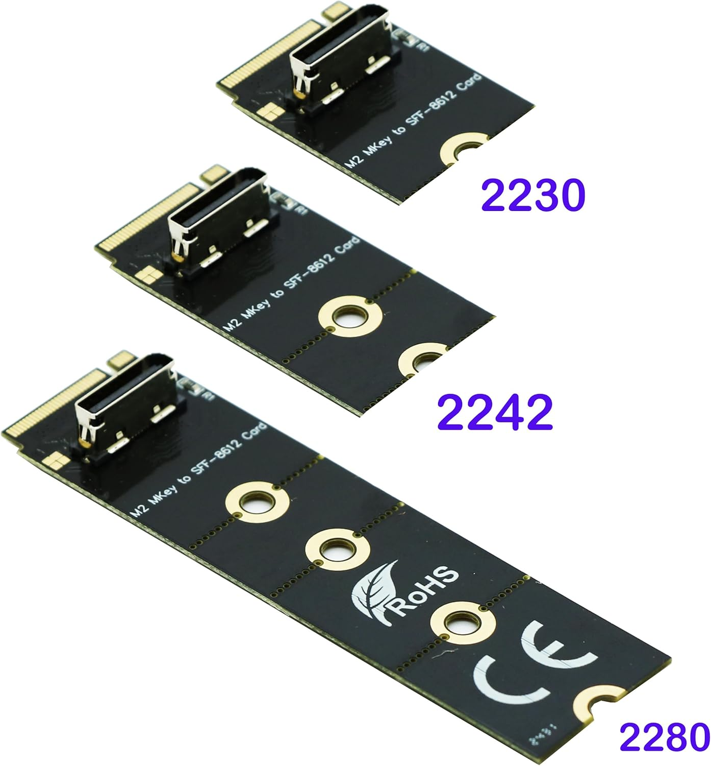 Sintech Oculink SFF-8611/8612 to M.2 Nvme M-Key Interface Adapter Card image number 1
